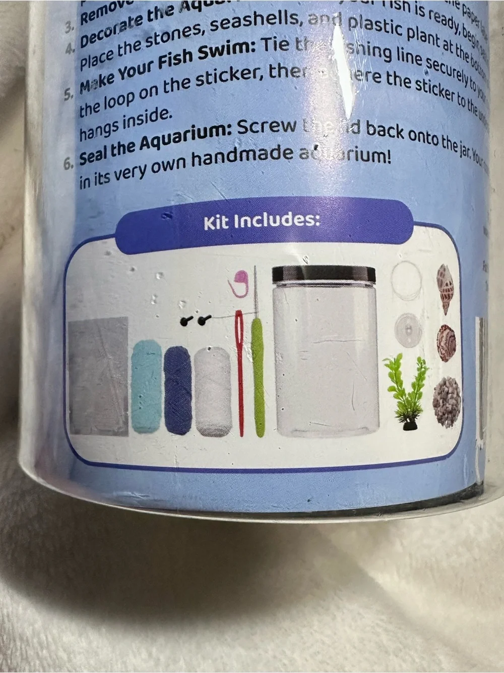 The Loop Brigade Learn to Crochet Aquarium Kit Finnley Blue Fish